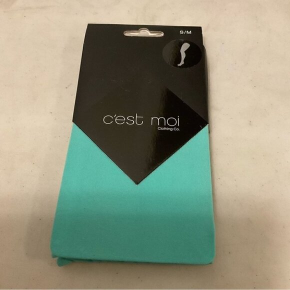 Turquoise Tights by C'est Moi Size S/M NWT - Picture 4 of 4